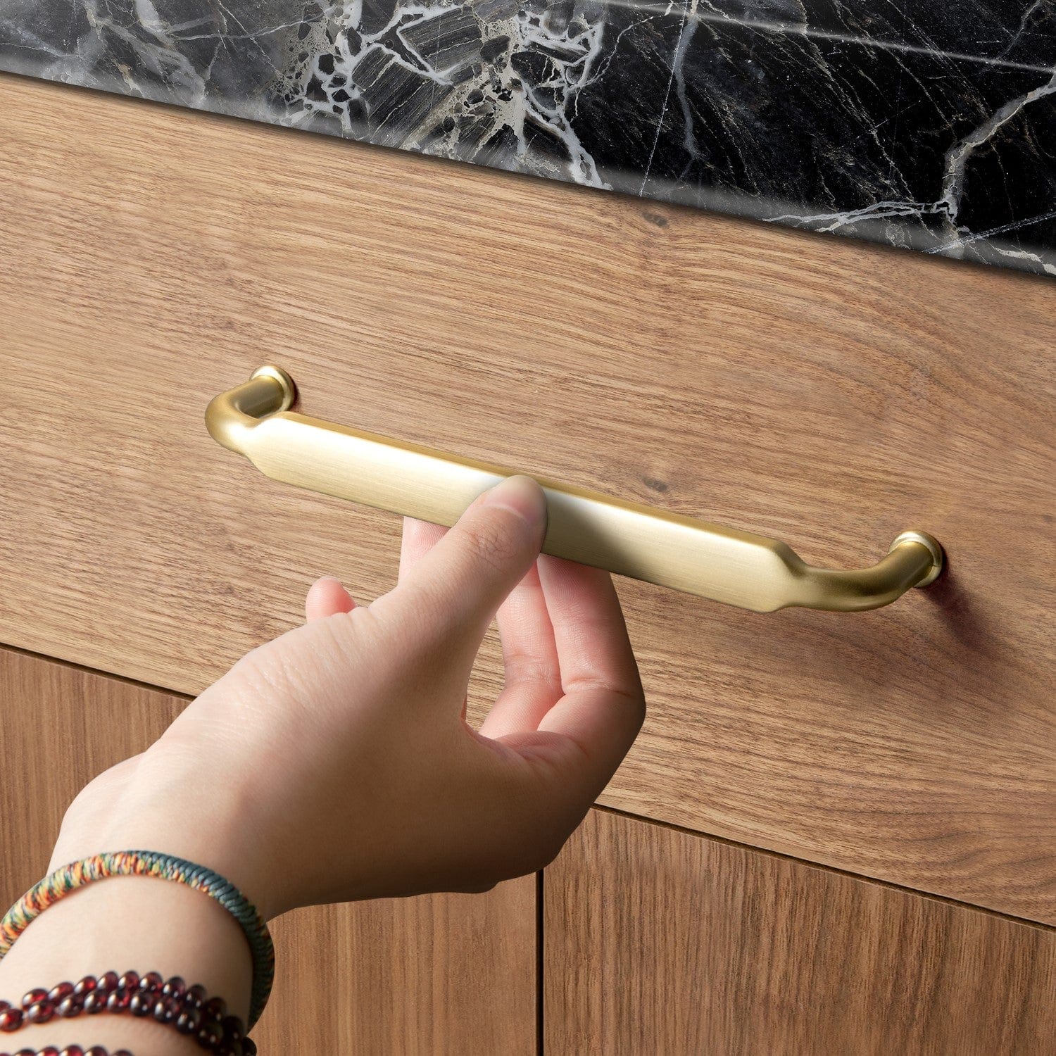 Goo-Ki Distressed Antique Brass Cabinet Pulls American Style Drawer Pulls Retro Furniture Knob