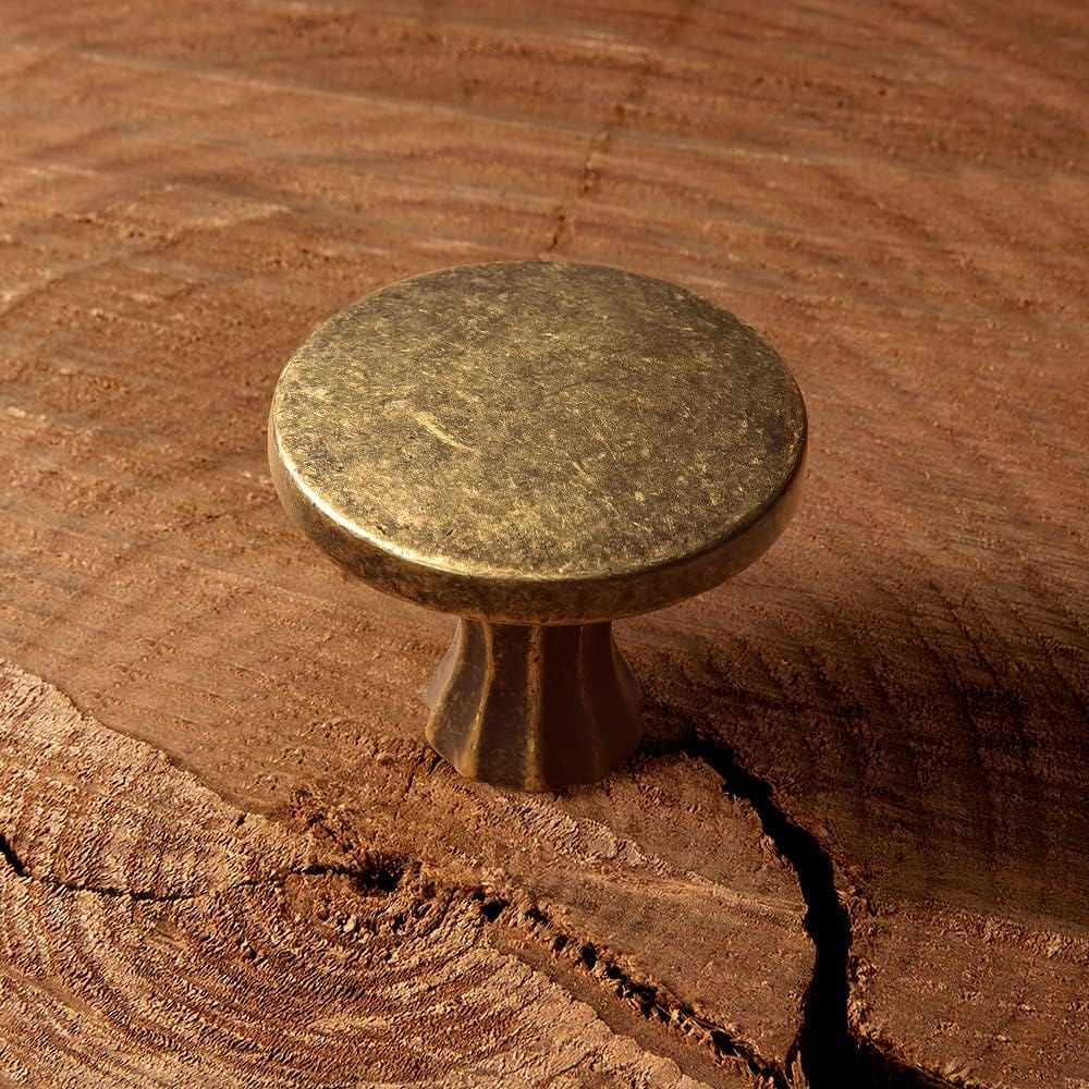 Goo-Ki Distressed Antique Brass Cabinet Pulls American Style Drawer Pulls Retro Furniture Knob
