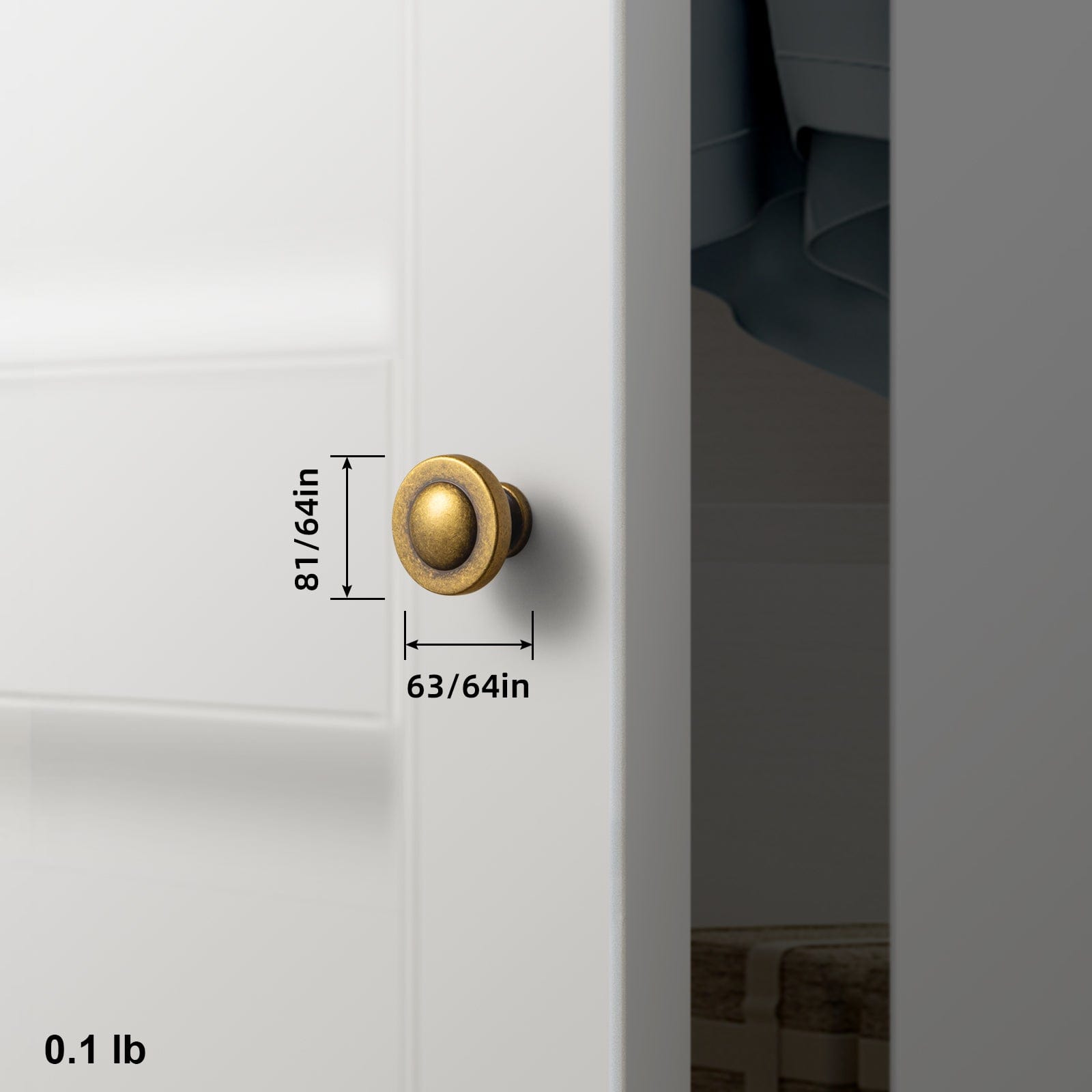 Goo-Ki Domed Cabinet Knobs Vintage Distressed Contemporary Hardware for Kitchen Drawers