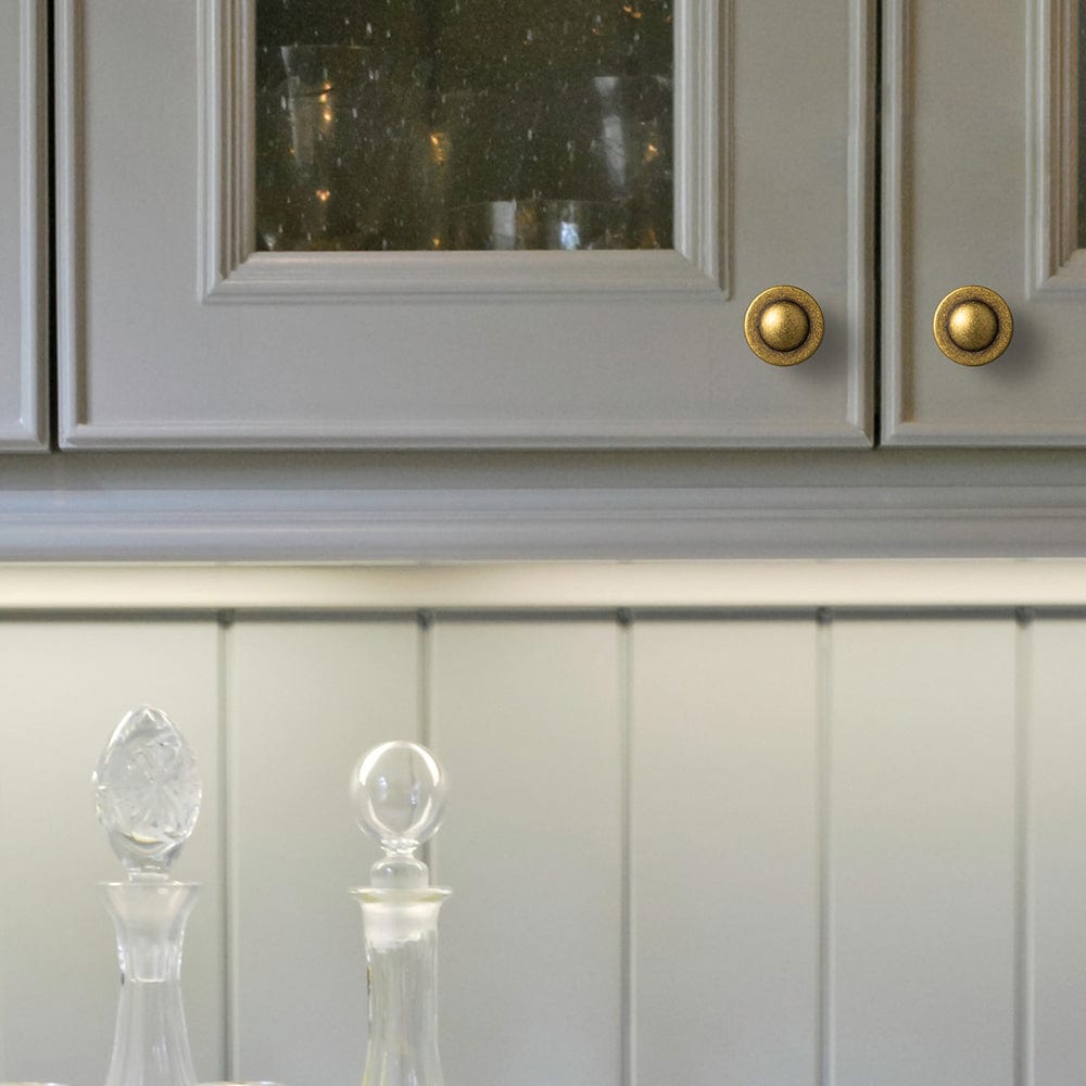 Goo-Ki Domed Cabinet Knobs Vintage Distressed Contemporary Hardware for Kitchen Drawers