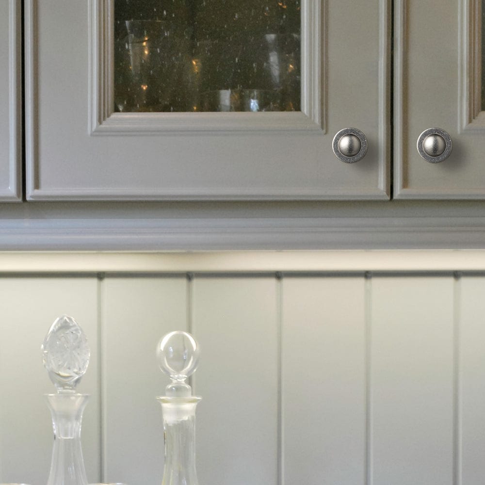 Goo-Ki Domed Cabinet Knobs Vintage Distressed Contemporary Hardware for Kitchen Drawers