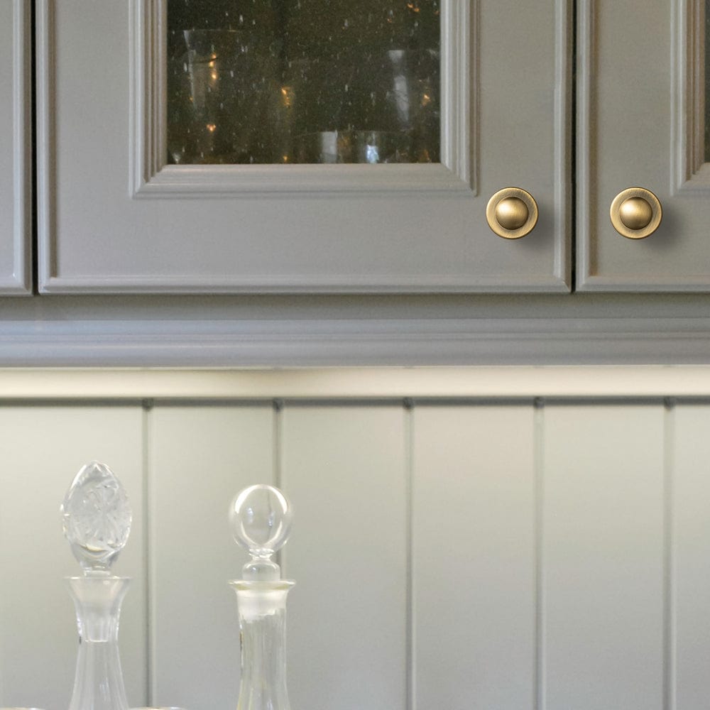 Goo-Ki Domed Cabinet Knobs Vintage Distressed Contemporary Hardware for Kitchen Drawers