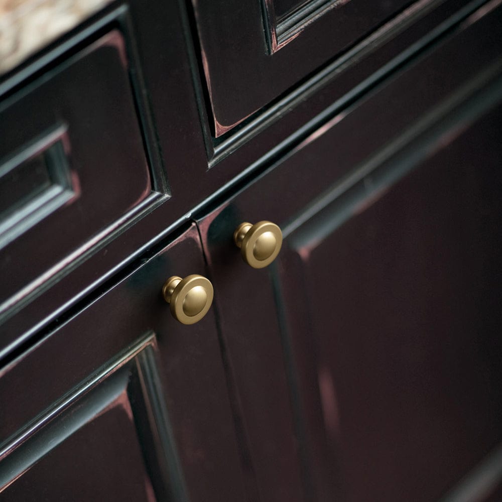 Goo-Ki Domed Cabinet Knobs Vintage Distressed Contemporary Hardware for Kitchen Drawers