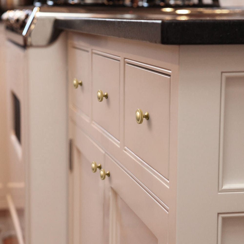 Goo-Ki Domed Cabinet Knobs Vintage Distressed Contemporary Hardware for Kitchen Drawers