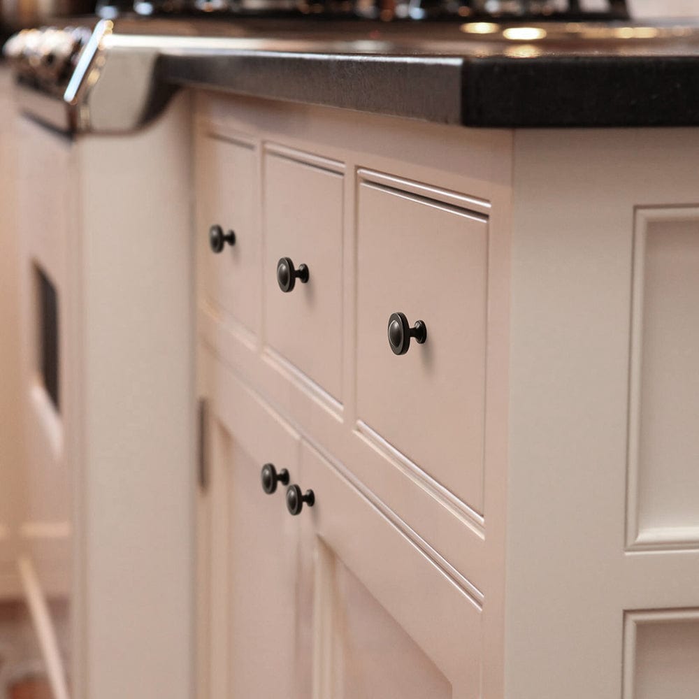 Goo-Ki Domed Cabinet Knobs Vintage Distressed Contemporary Hardware for Kitchen Drawers