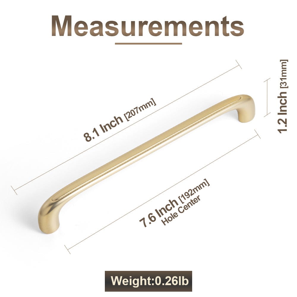 Goo-Ki Elegant Antique and Brushed Brass Bar Pull Cabinet Handles with Unique Design