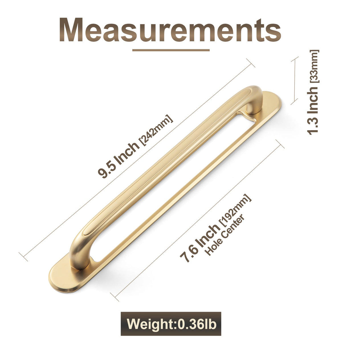 Goo-Ki Elegant Antique and Brushed Brass Bar Pull Cabinet Handles with Unique Design