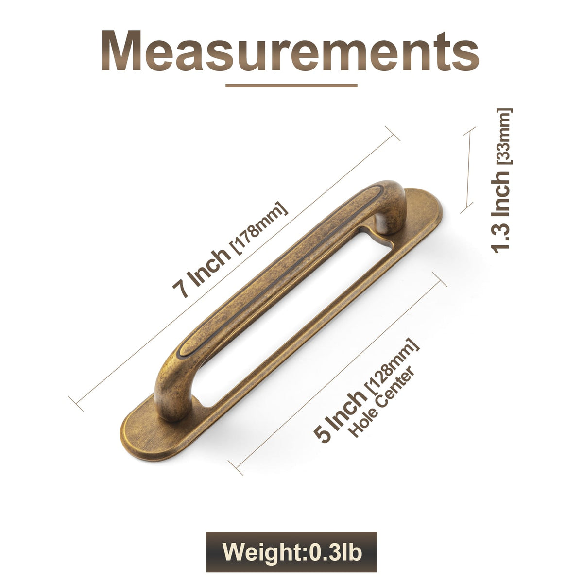 Goo-Ki Elegant Antique and Brushed Brass Bar Pull Cabinet Handles with Unique Design