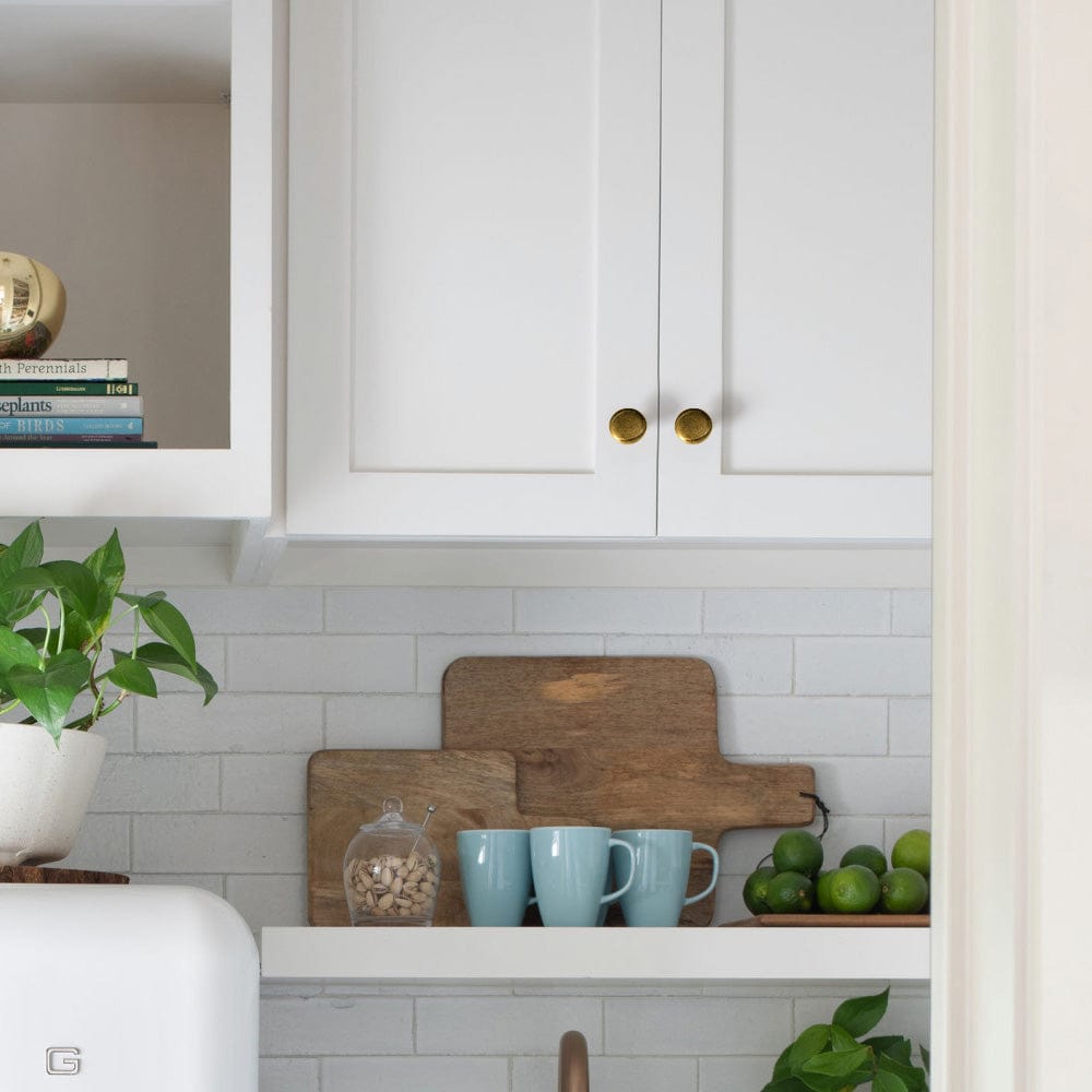 Goo-Ki Elegant Antique and Brushed Brass Bar Pull Cabinet Handles with Unique Design 6 Pack