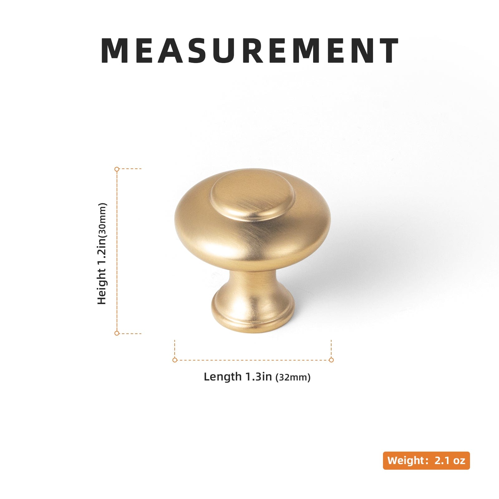 Goo-Ki Elegant Mushroom Silhouette Antique Cabinet Knobs Round Retro Style Dresser Knobs