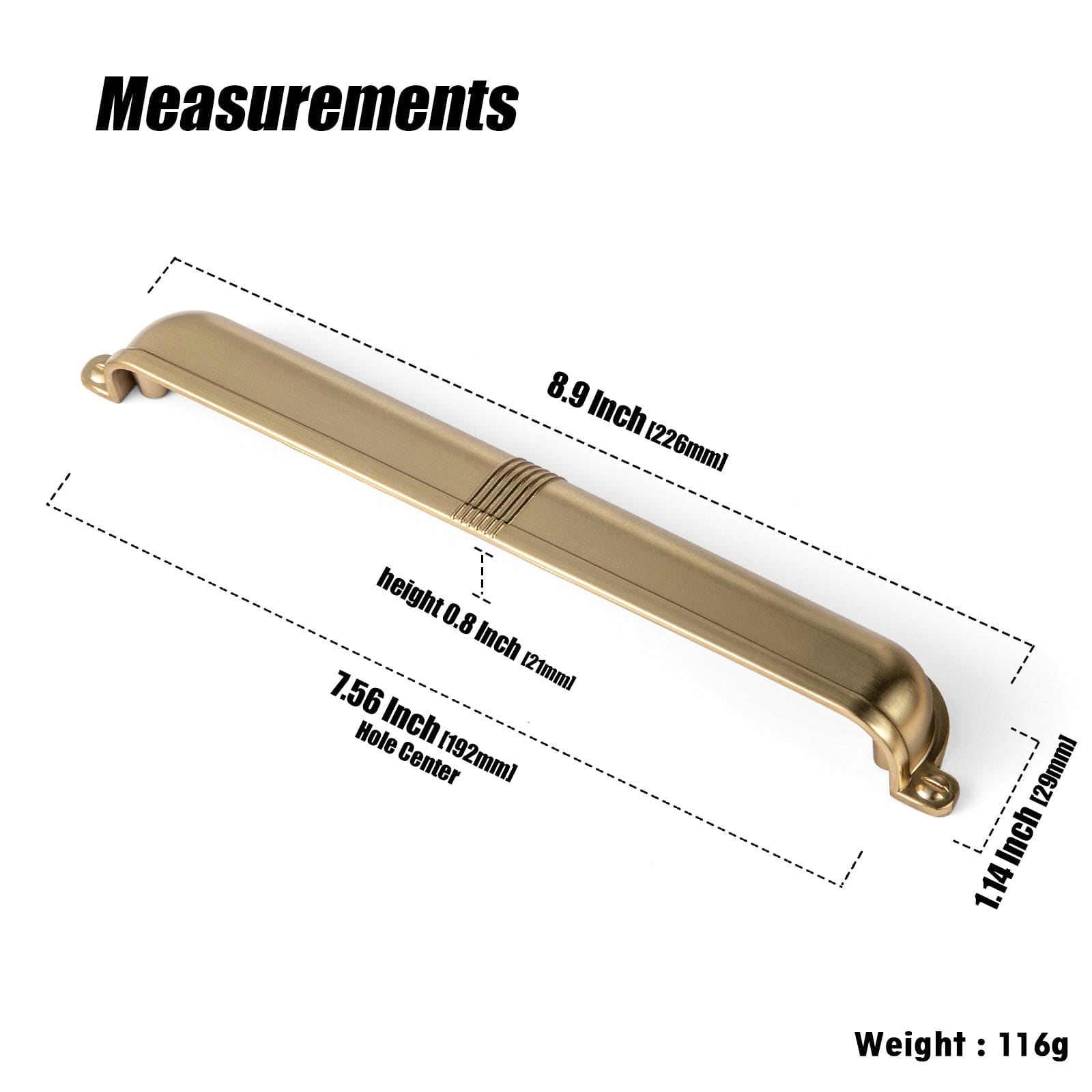 Goo-Ki Elegant Vintage Cup Pulls with Textured Strap Design for Kitchen & Furniture