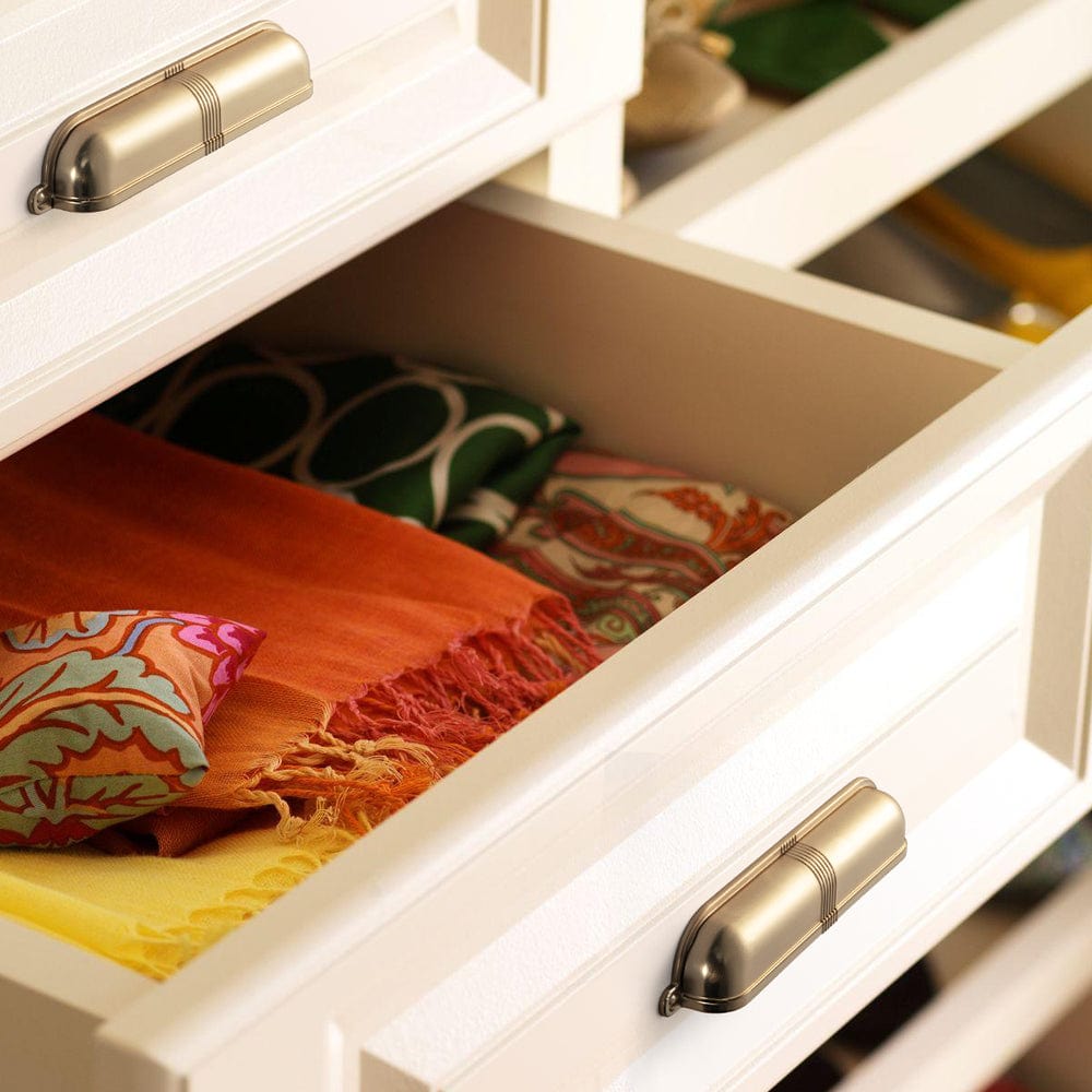 Goo-Ki Elegant Vintage Cup Pulls with Textured Strap Design for Kitchen & Furniture