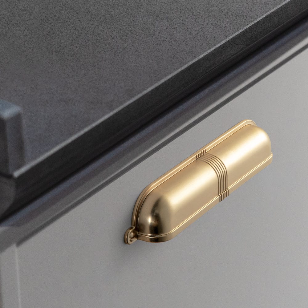 Goo-Ki Elegant Vintage Cup Pulls with Textured Strap Design for Kitchen & Furniture