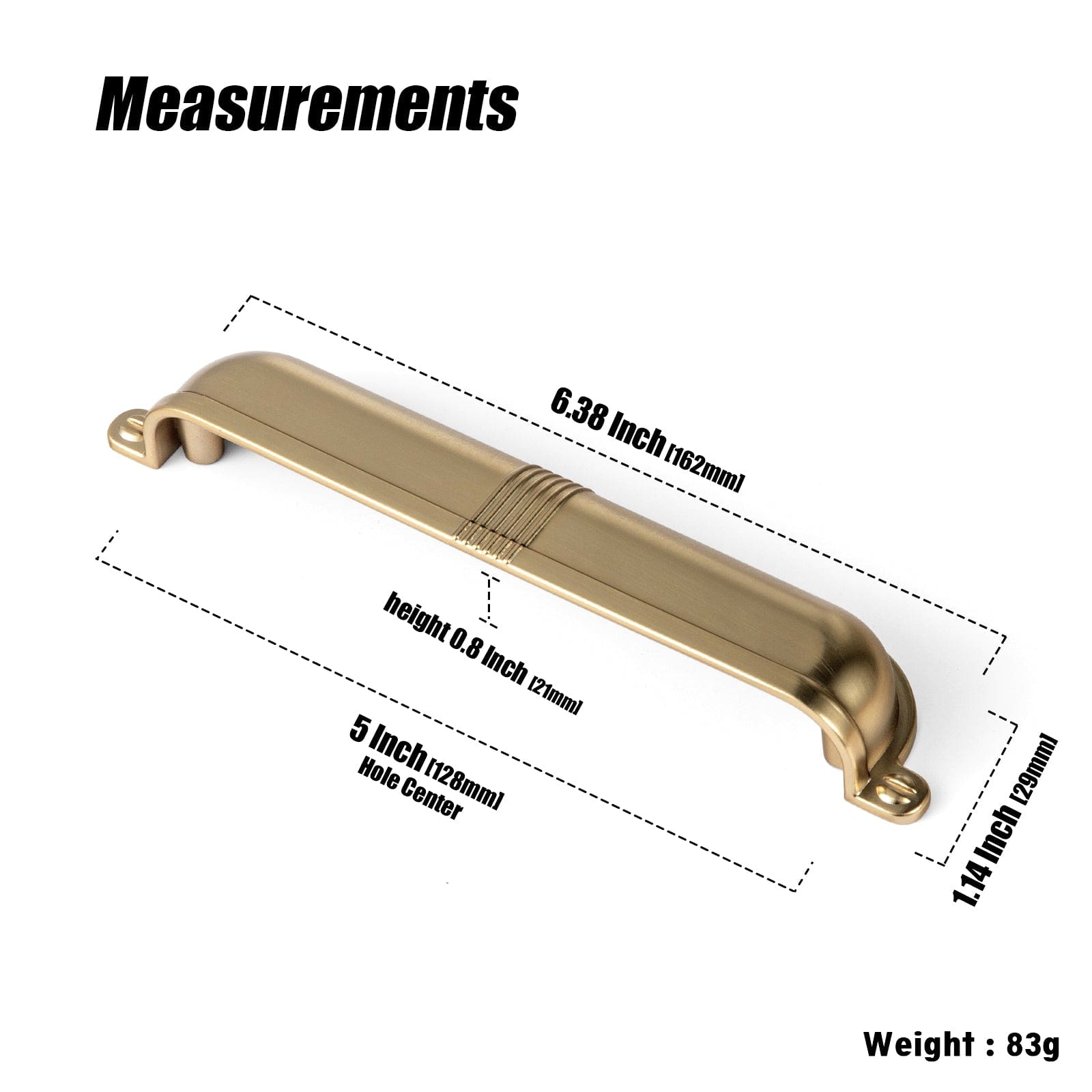 Goo-Ki Elegant Vintage Cup Pulls with Textured Strap Design for Kitchen & Furniture