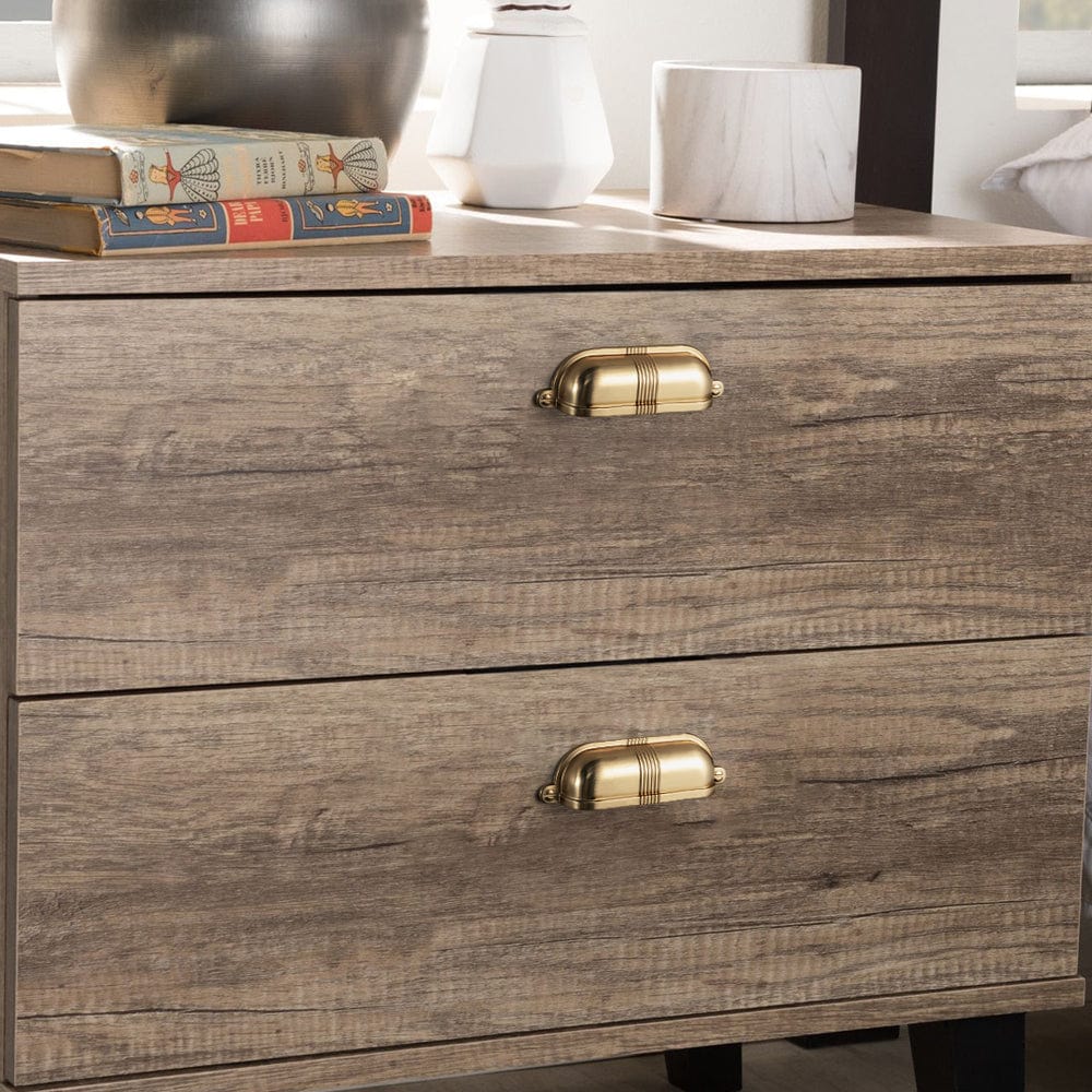 Goo-Ki Elegant Vintage Cup Pulls with Textured Strap Design for Kitchen & Furniture