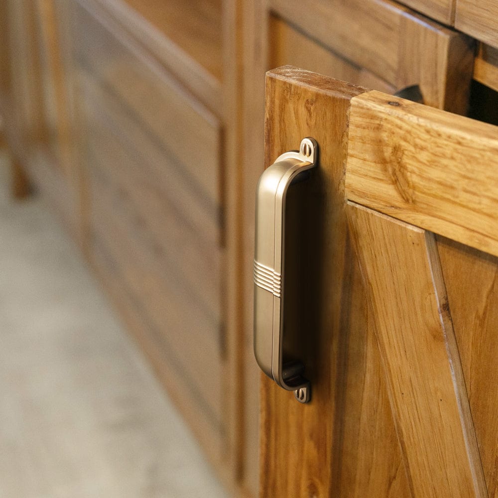 Goo-Ki Elegant Vintage Cup Pulls with Textured Strap Design for Kitchen & Furniture