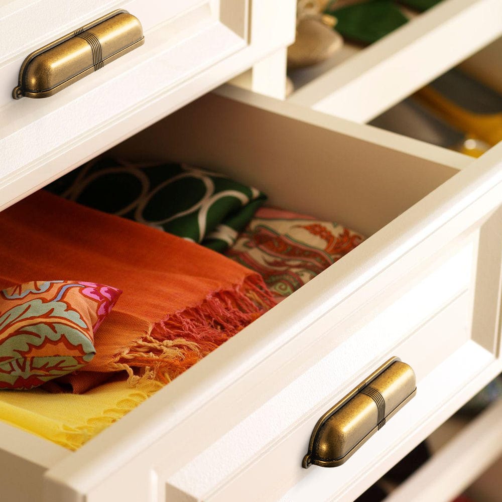 Goo-Ki Elegant Vintage Cup Pulls with Textured Strap Design for Kitchen & Furniture