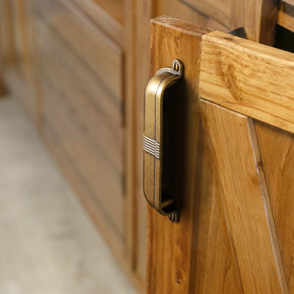 Goo-Ki Elegant Vintage Cup Pulls with Textured Strap Design for Kitchen & Furniture