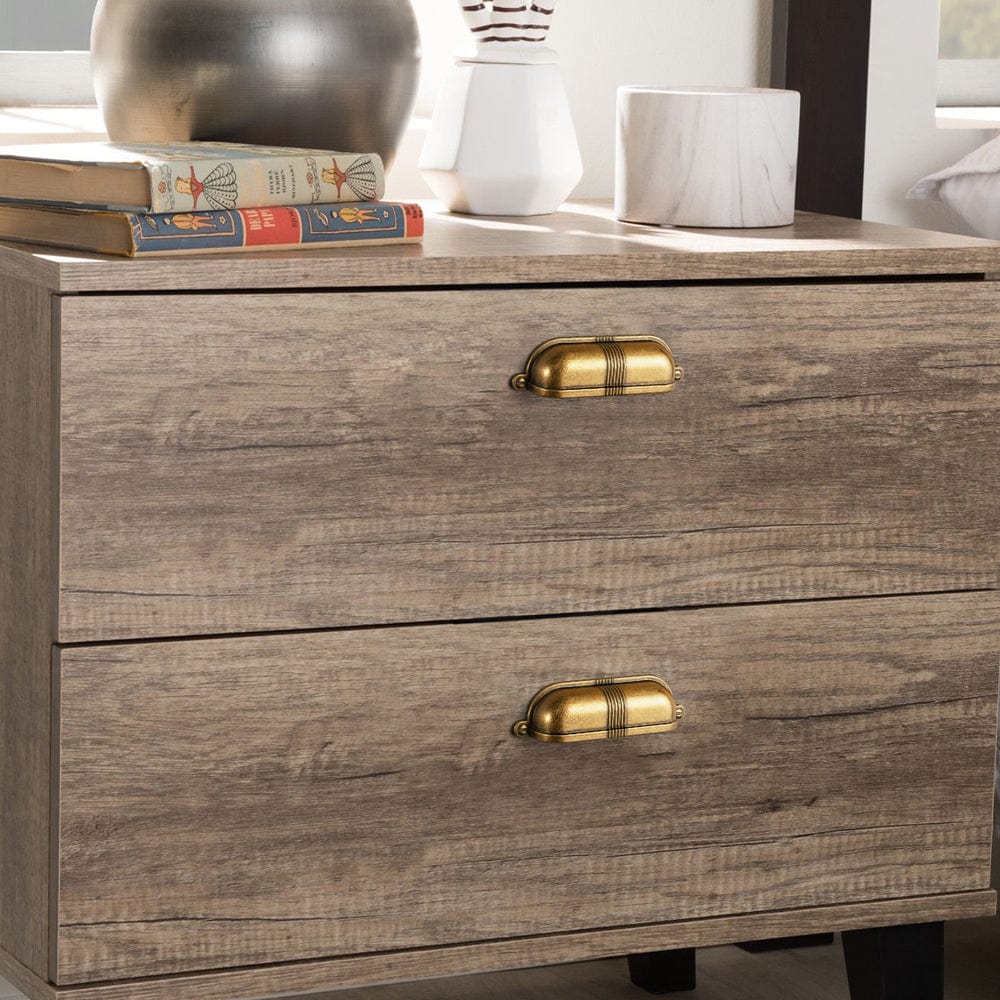 Goo-Ki Elegant Vintage Cup Pulls with Textured Strap Design for Kitchen & Furniture