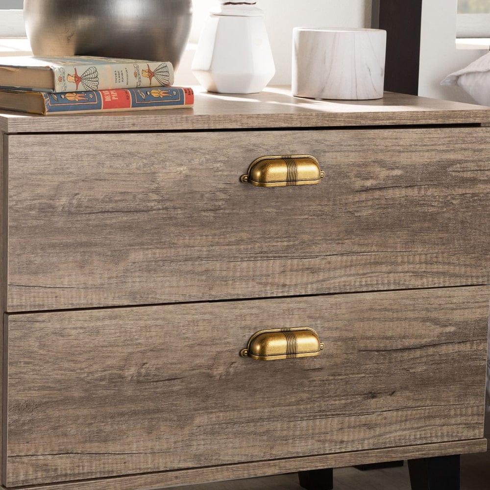 Goo-Ki Elegant Vintage Cup Pulls with Textured Strap Design for Kitchen & Furniture