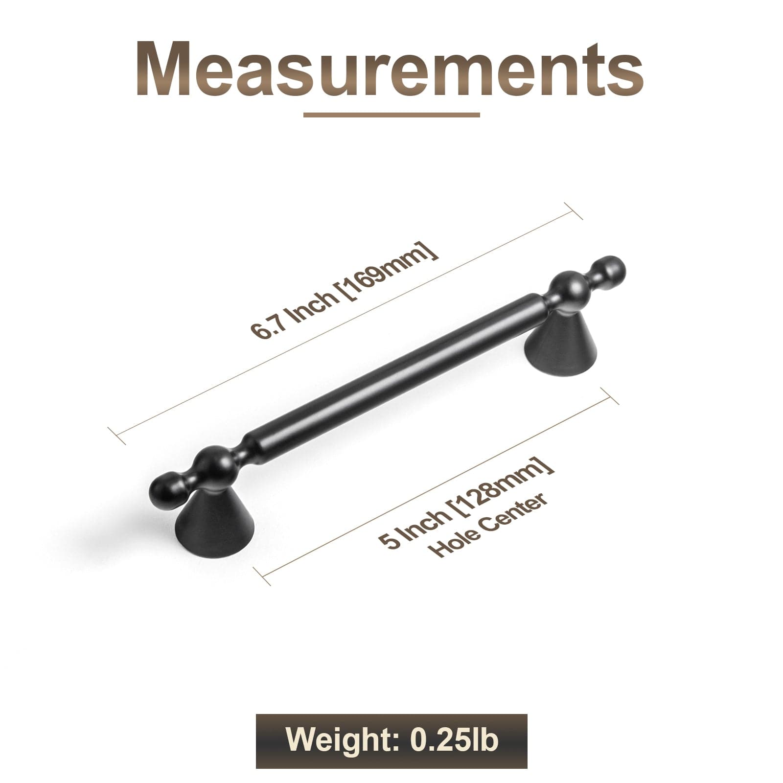 Goo-Ki Elegant Zinc Alloy Cabinet Handles - Sleek Cylindrical with Decorative Spherical Ends