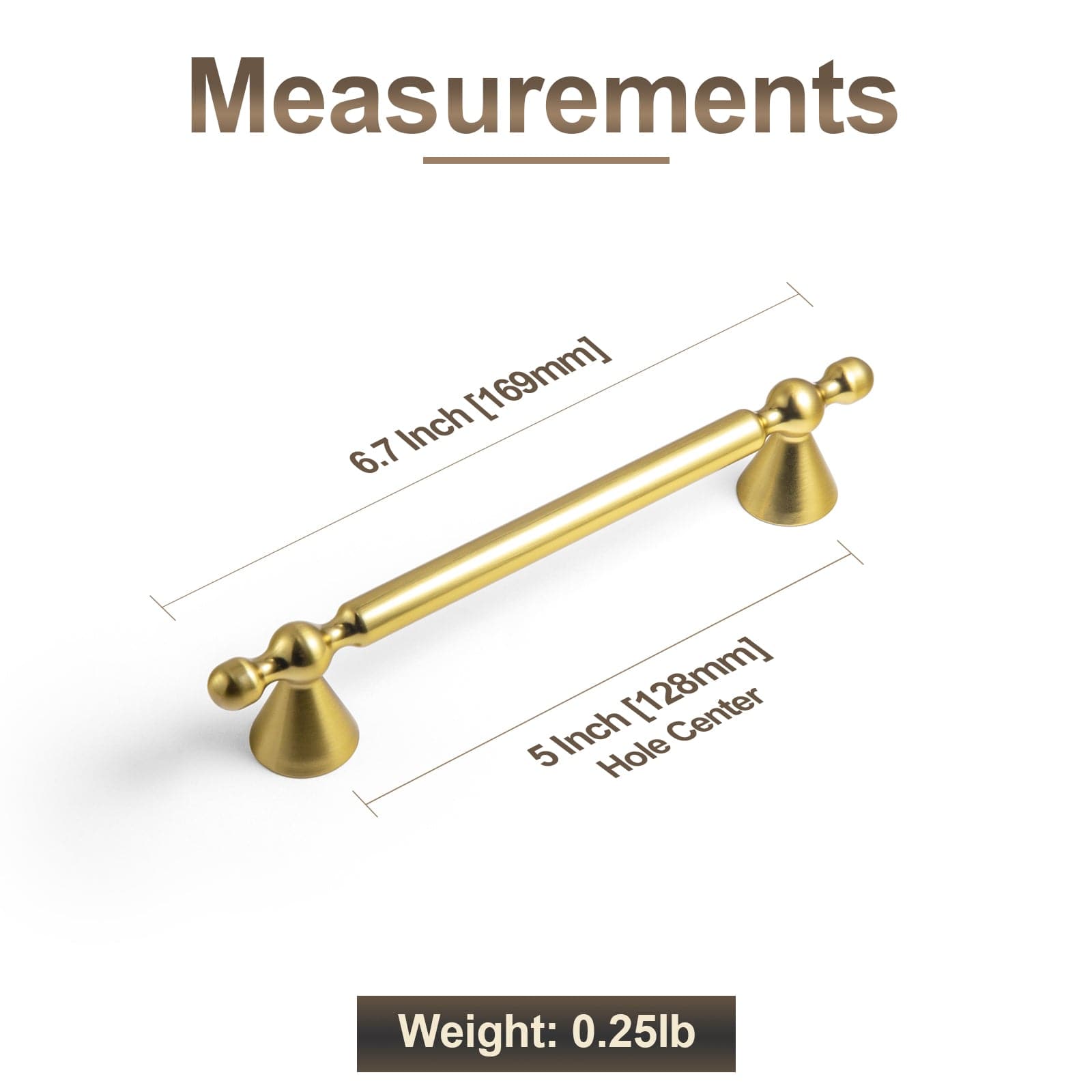 Goo-Ki Elegant Zinc Alloy Cabinet Handles - Sleek Cylindrical with Decorative Spherical Ends