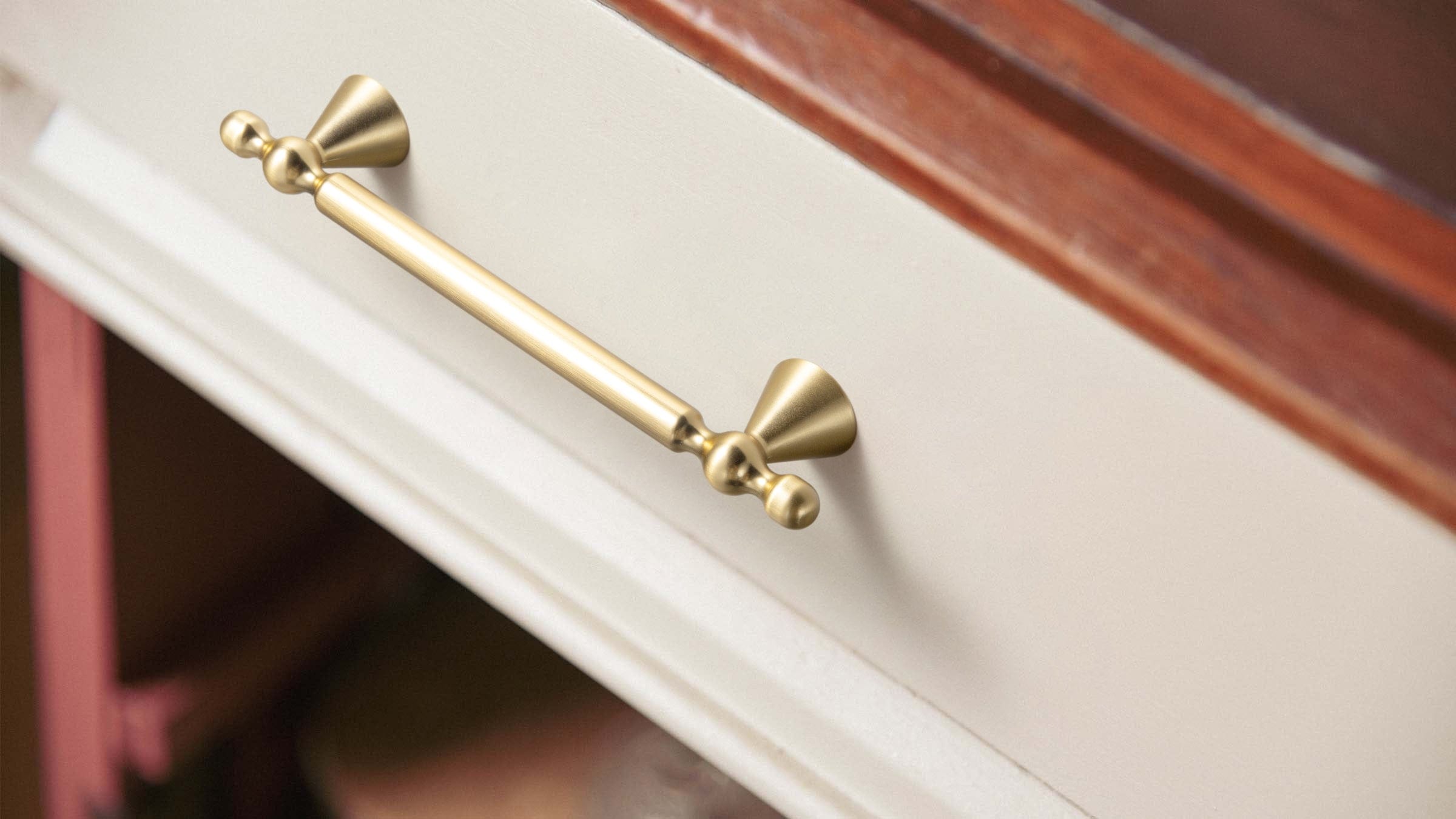 Goo-Ki Elegant Zinc Alloy Cabinet Handles - Sleek Cylindrical with Decorative Spherical Ends