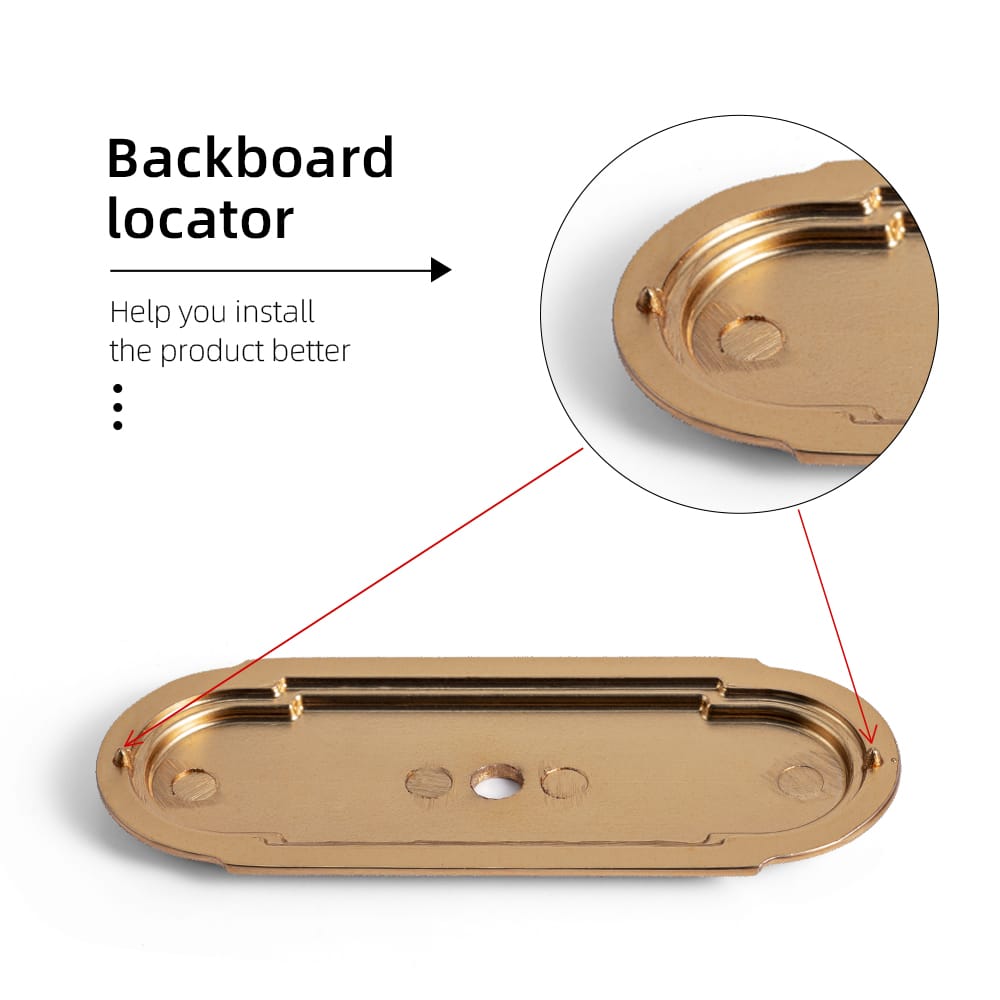 Goo-Ki 【EU Order】Classic Cabinet Bar Pulls with Back Plate Zinc Alloy Cabinet Handle with Long Back Plate