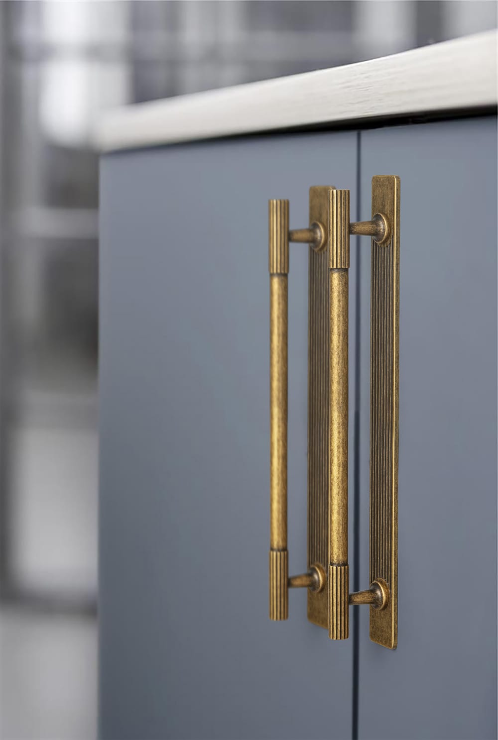 Goo-Ki 【EU Order】Striped Decorations Cabinet Pull Retro Brass Cabinet Handles