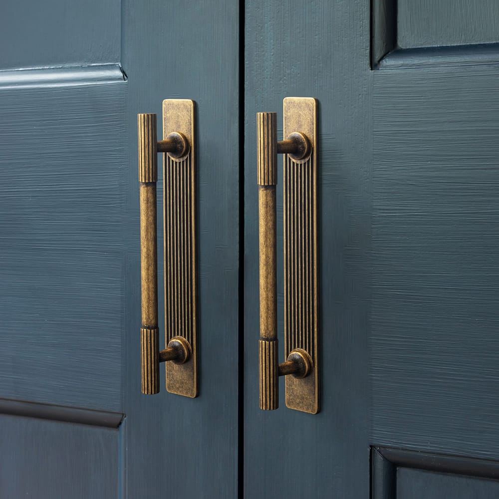 Goo-Ki 【EU Order】Striped Decorations Cabinet Pull Retro Brass Cabinet Handles
