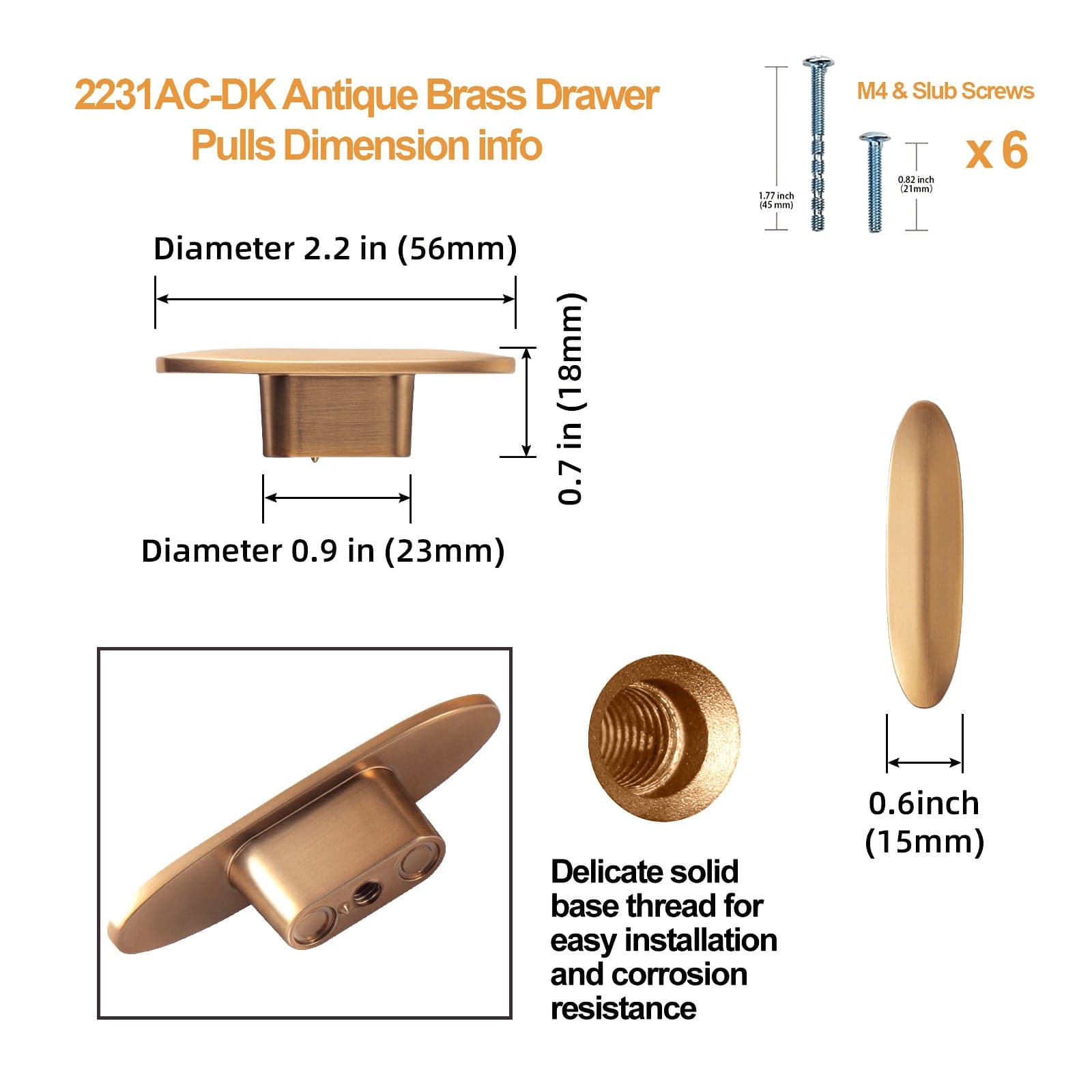Goo-Ki European Style Retro Brass Drawer Pulls for Dresser Cupboard Vintage Bronze Bar Pulls