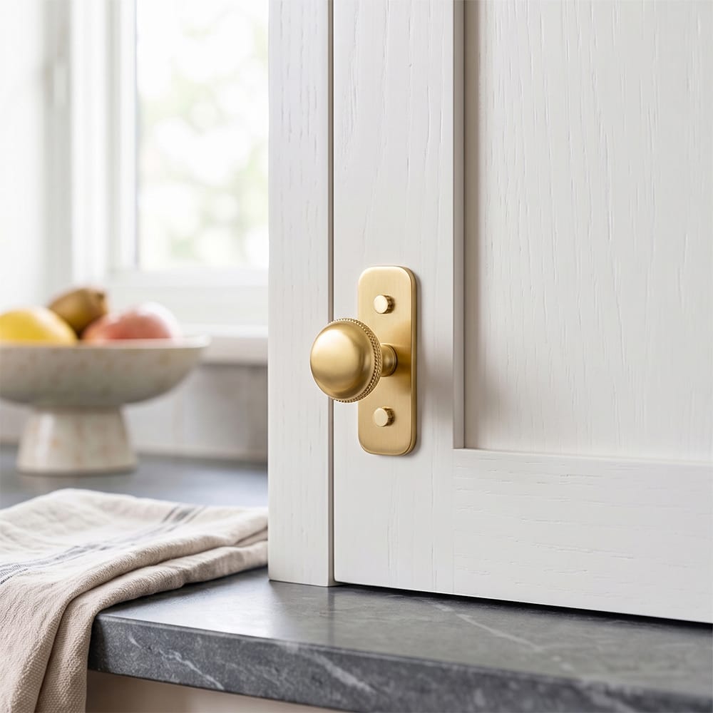 Goo-Ki Farmhouse Rustic Round Cabinet Knobs Decorative Cabinet Knobs with Beaded Detailing