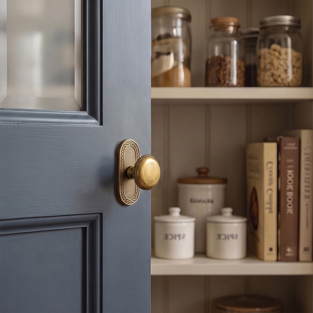 Goo-Ki Farmhouse Rustic Round Cabinet Knobs Decorative Cabinet Knobs with Beaded Detailing