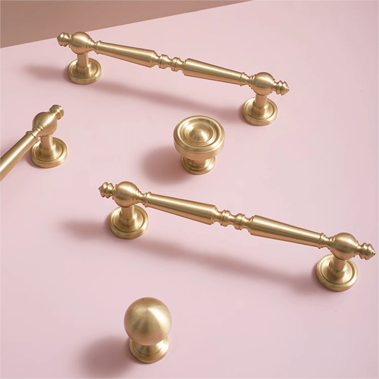 Goo-Ki French Light Luxury Cabinet Handles Solid Copper Furniture Drawer Long Pulls