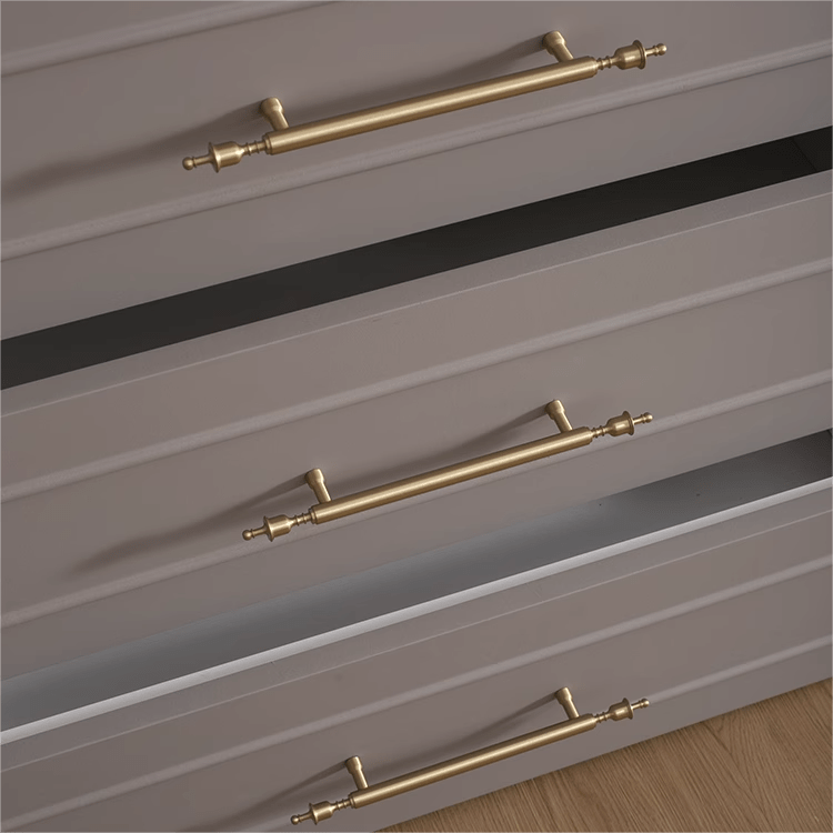 Goo-Ki French Light Luxury Long Cabinet Pull Closet Door Drawer Slim Brass Handle
