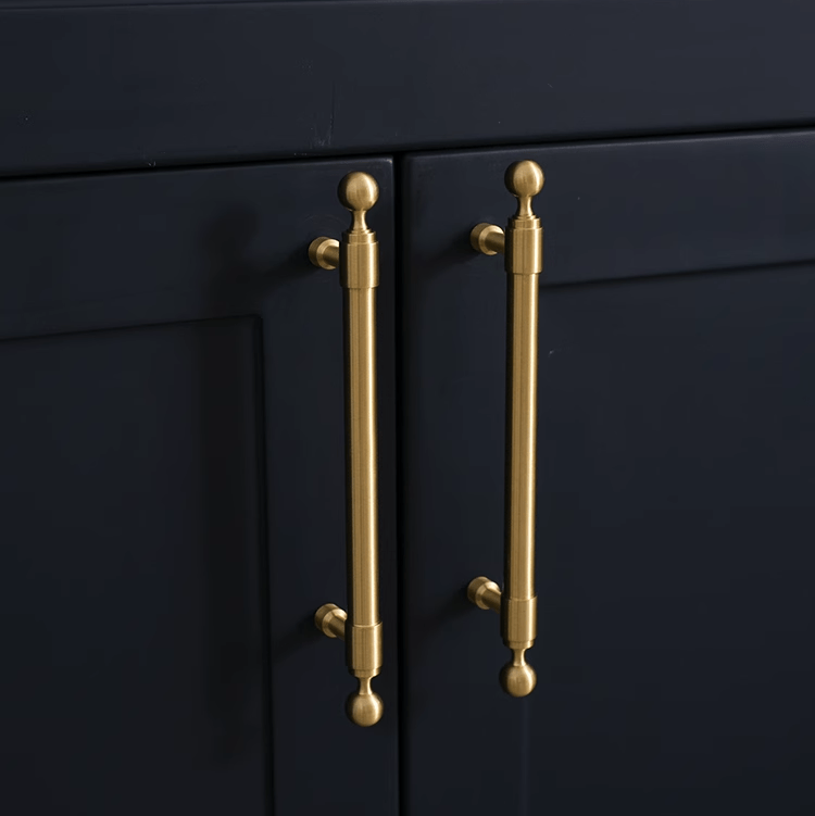 Goo-Ki French Light Luxury Wardrobe Solid Brass Handle Golden Strip Cabinet Handle