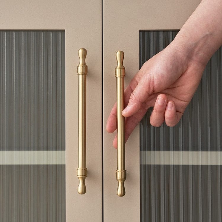 Goo-Ki French Style Cabinet Handles Elegant Drawer Pulls Solid Brass Kitchen Hardware 1 PCS