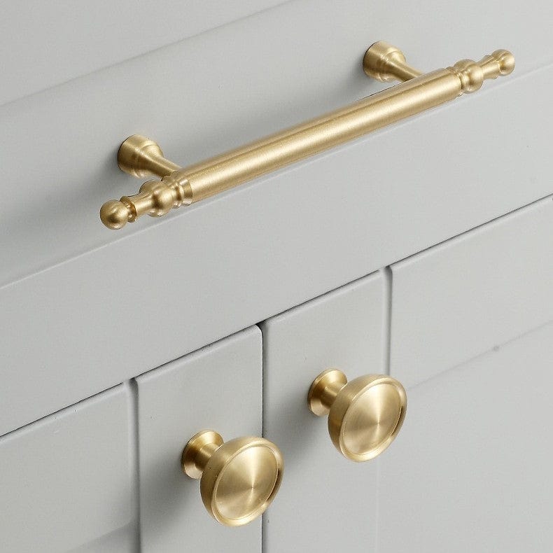 Goo-Ki French Style Luxury Solid Copper Handle Drawer T Bar Pull Stain Brass Furniture Handle
