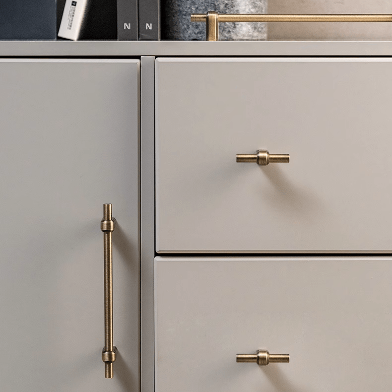 Goo-Ki French Style Solid Brass Cabinet Handle Antique Brass Drawer Pulls