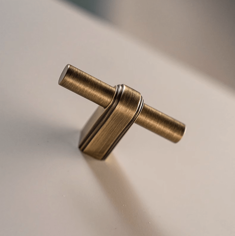 Goo-Ki French Style Solid Brass Cabinet Handle Antique Brass Drawer Pulls