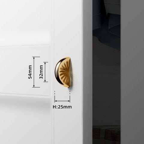 Goo-Ki Gold Orange-shaped Bright Gold Drawer Knobs Affordable Luxury Cabinet Handles 1 Pack