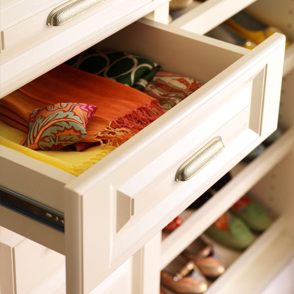 Goo-Ki Hammered Texture Cabinet Cup Pulls with Curved Edges Elegant Vintage Drawer Bin Handle for Kitchen