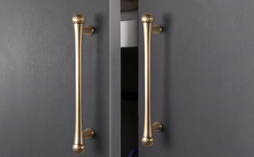 Goo-Ki Hammered Zinc Alloy Cabinet Pulls & Knobs - Textured Hardware for Kitchen Drawers/Cupboards