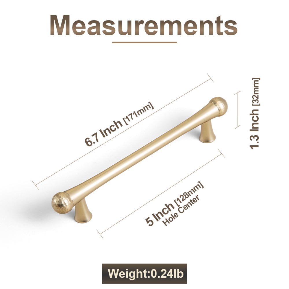 Goo-Ki Hammered Zinc Alloy Cabinet Pulls & Knobs - Textured Hardware for Kitchen Drawers/Cupboards