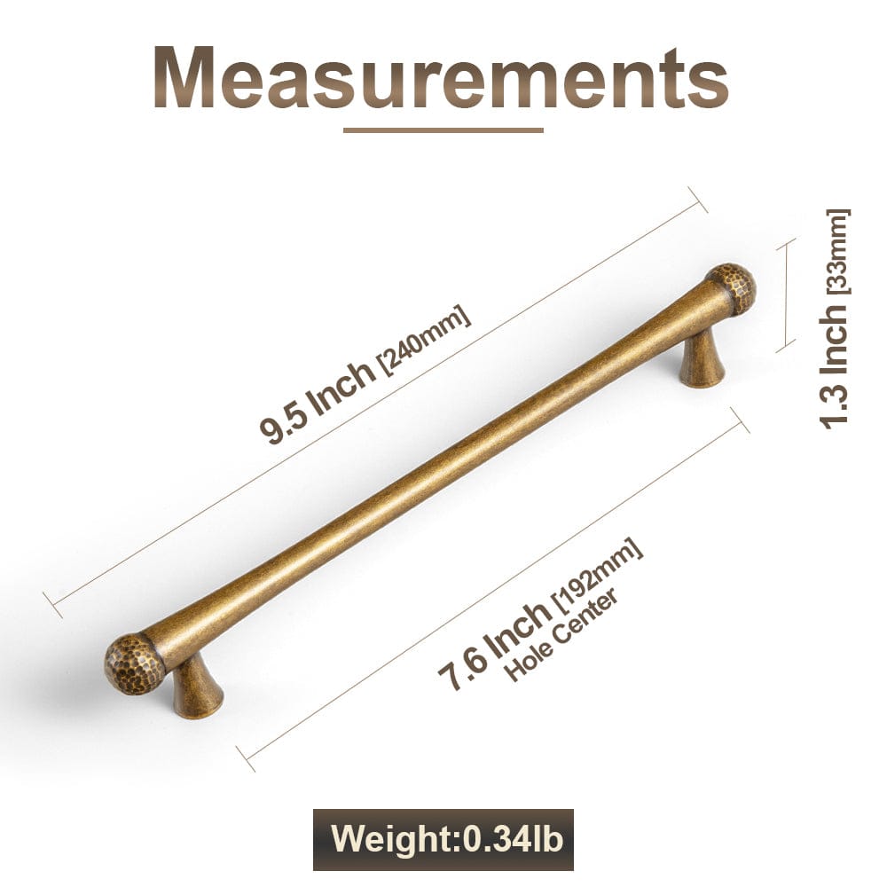 Goo-Ki Hammered Zinc Alloy Cabinet Pulls & Knobs - Textured Hardware for Kitchen Drawers/Cupboards