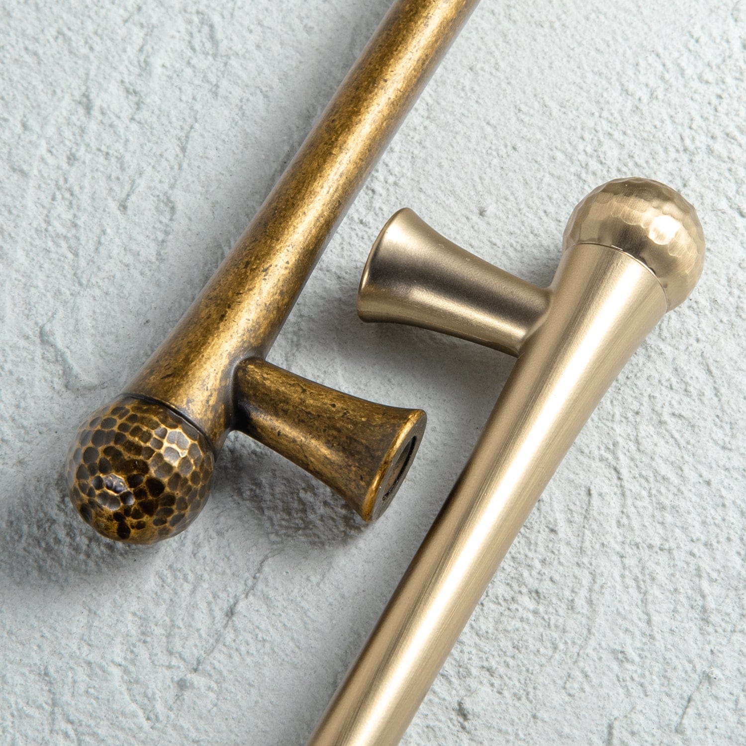 Goo-Ki Hammered Zinc Alloy Cabinet Pulls & Knobs - Textured Hardware for Kitchen Drawers/Cupboards