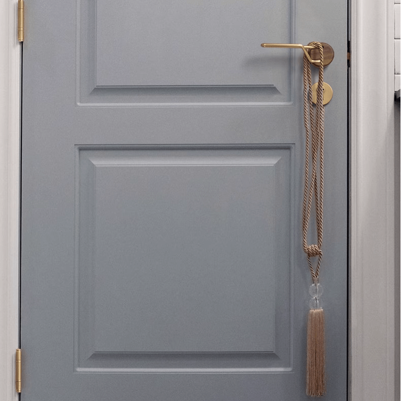 Goo-Ki High-end Brass Black Walnut Door Lock Creative Door Handle Interior Mute Door Lock