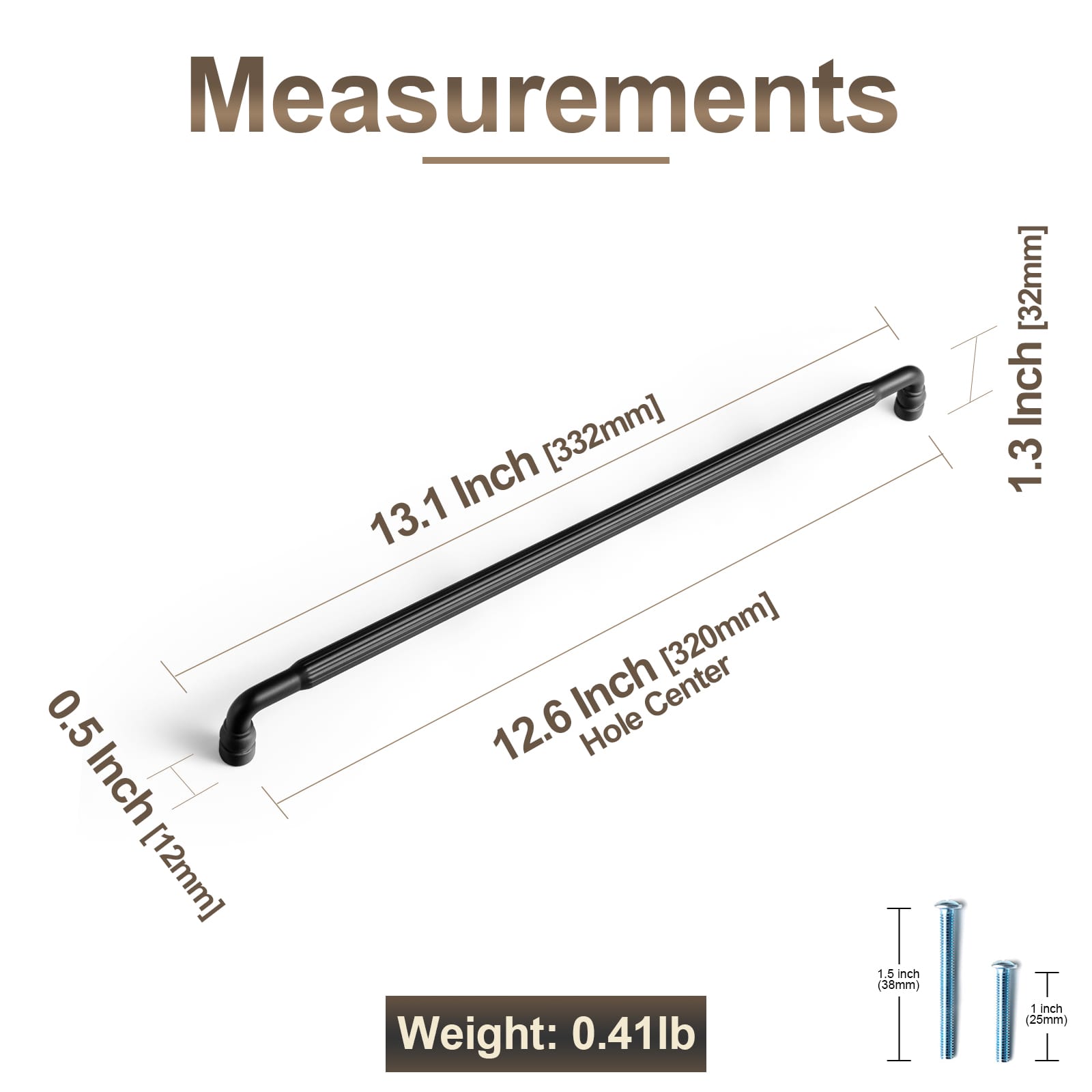 Goo-Ki Industrial Decorative Cabinet Pulls Unique L-shaped Drawer Handles with Textured Grip
