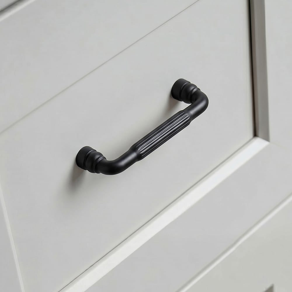Goo-Ki Industrial Decorative Cabinet Pulls Unique L-shaped Drawer Handles with Textured Grip