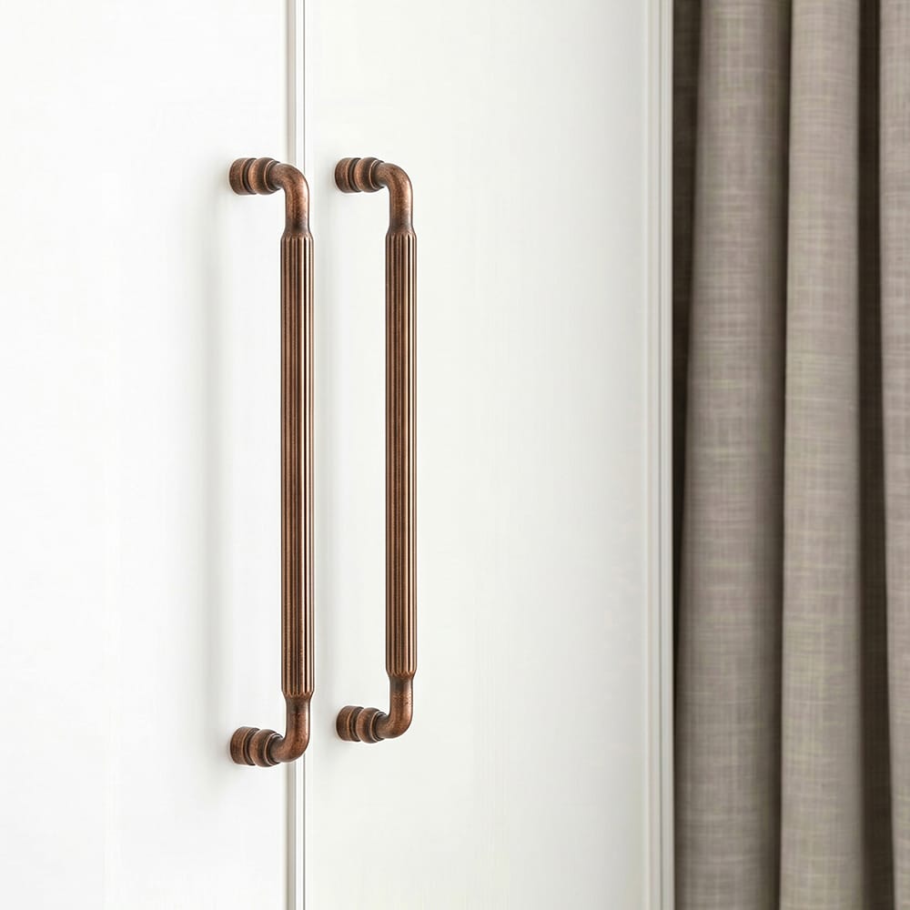 Goo-Ki Industrial Decorative Cabinet Pulls Unique L-shaped Drawer Handles with Textured Grip